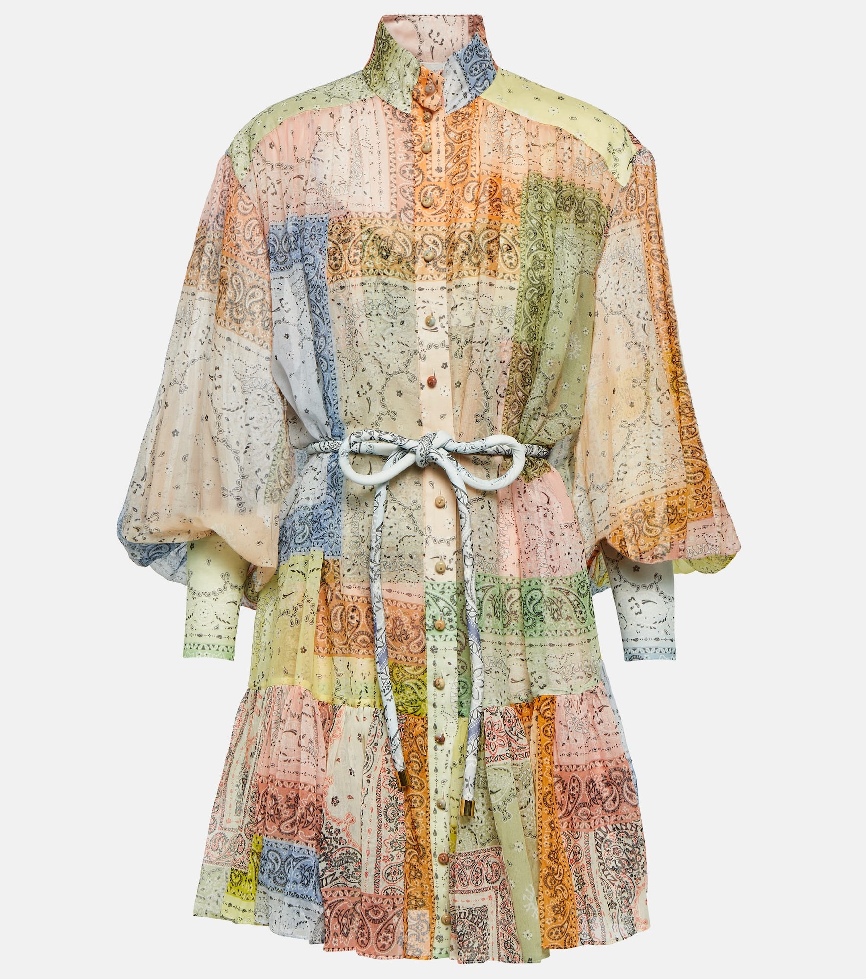 【Zimmermann】Matchmaker bandana cotton and silk minidress Zimmermann Matchmaker bandana cotton and silk minidress