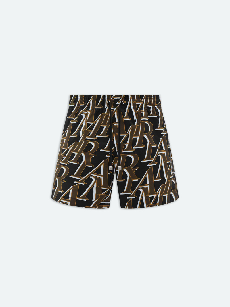 AMIRI STACKED PRINT SWIM TRUNKS 1