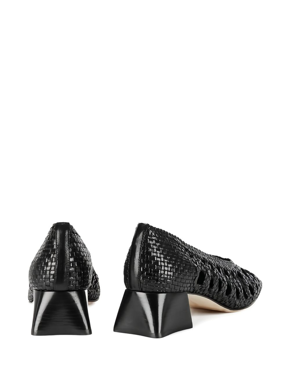 40mm Marina woven leather pumps - 4