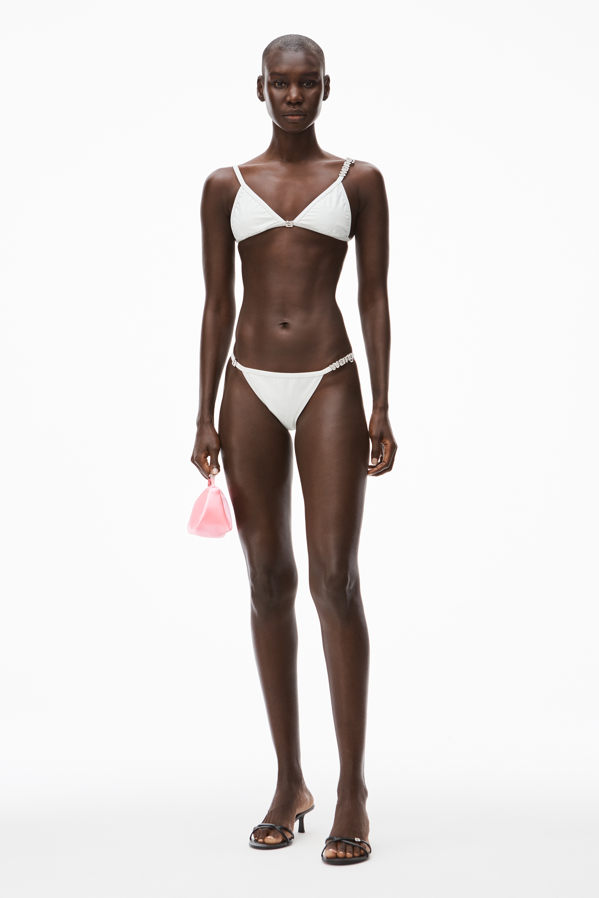DIAMANTE LOGO BIKINI TOP IN JERSEY - 6