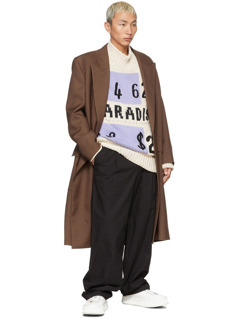 Jil Sander Beige Jacquard Knit Sweater outlook