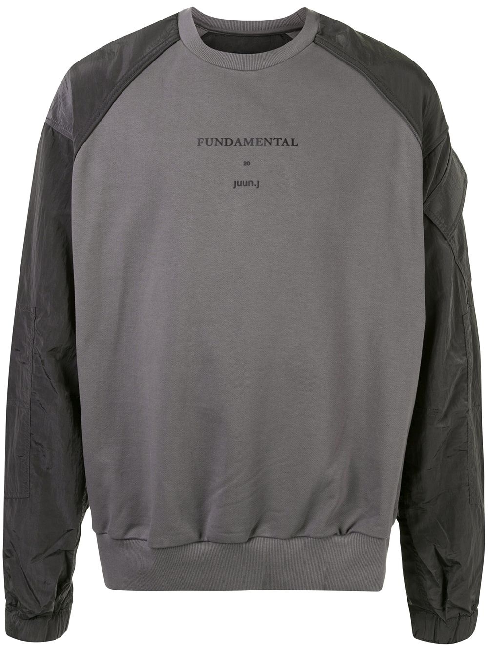 Fundamental satin-panel sweatshirt  - 1