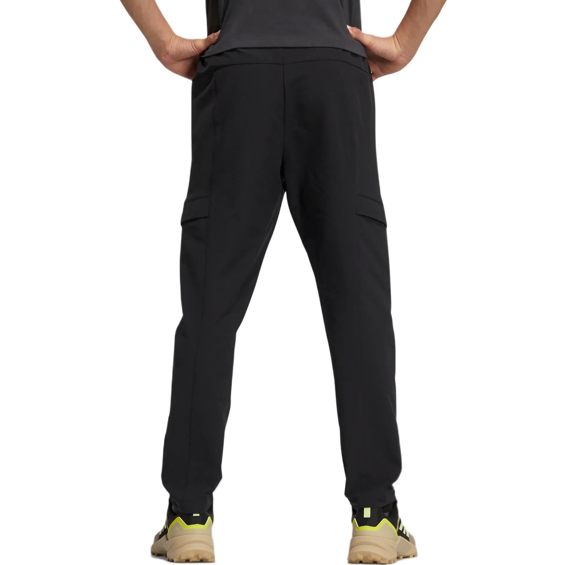 Men's adidas Solid Color Logo Printing Straight Sports Pants/Trousers/Joggers Black HE7379 - 3