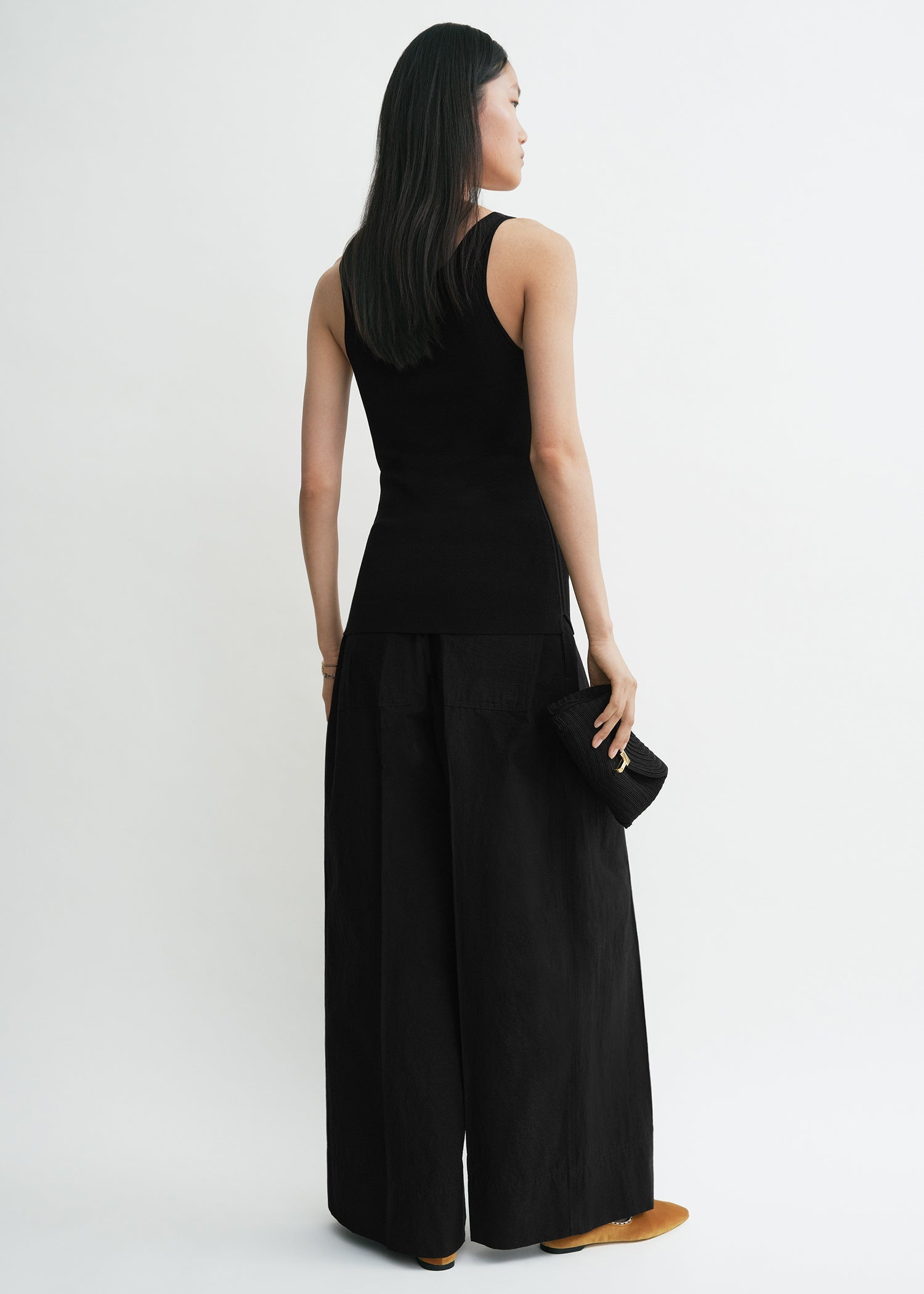 Wide summer trousers black - 4