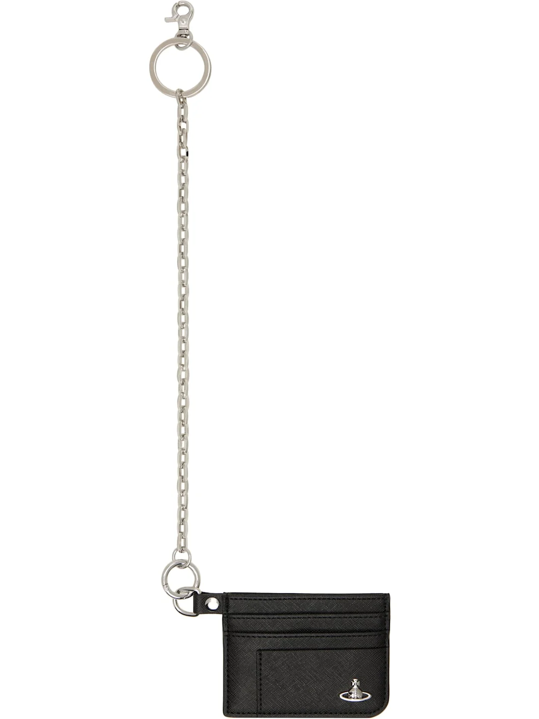 Black Flat Chain Card Holder - 1