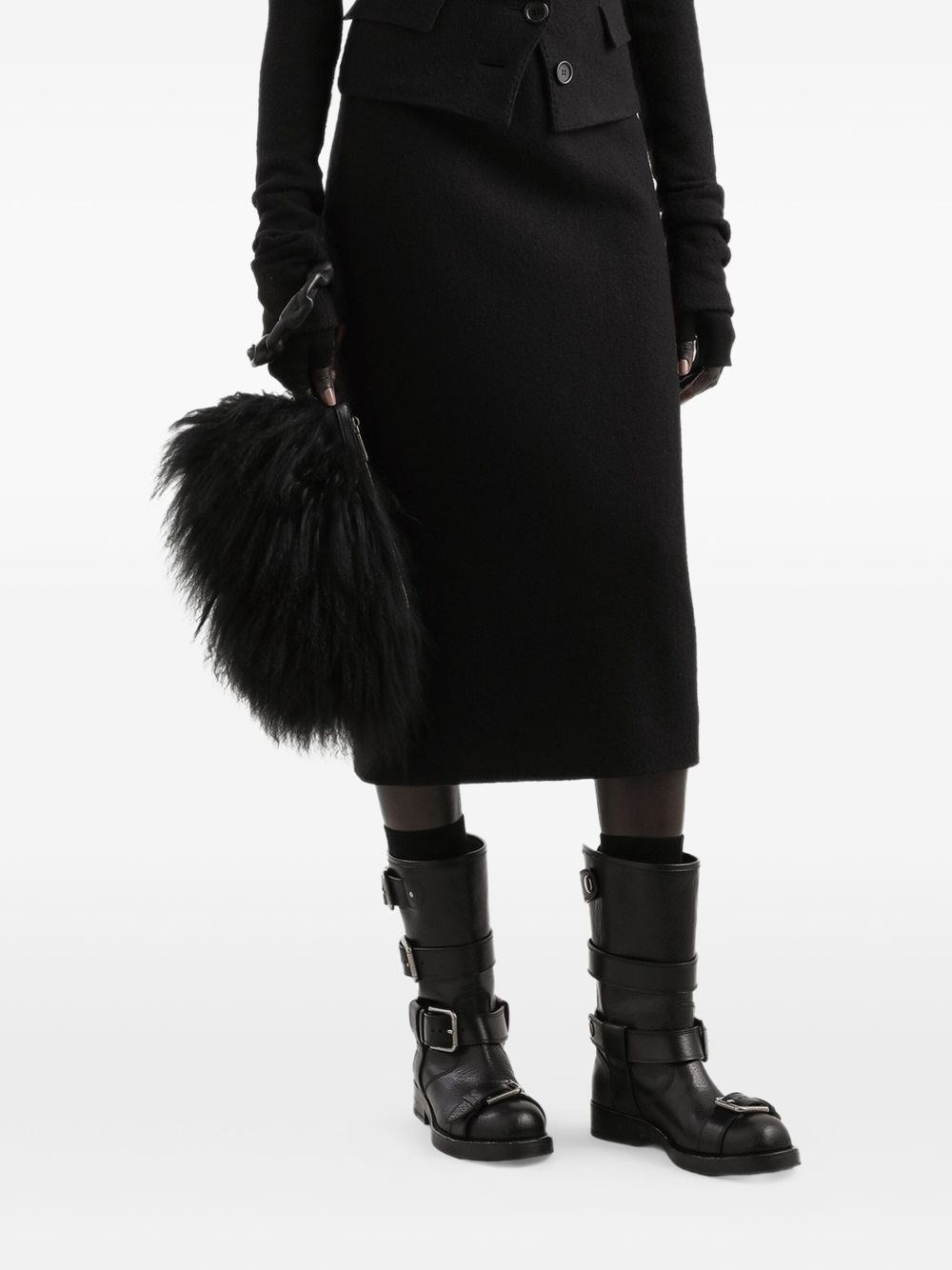 Wool pencil skirt - 1