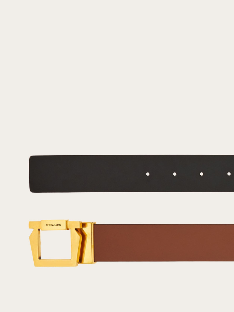 FERRAGAMO Reversible and adjustable Gancini belt outlook