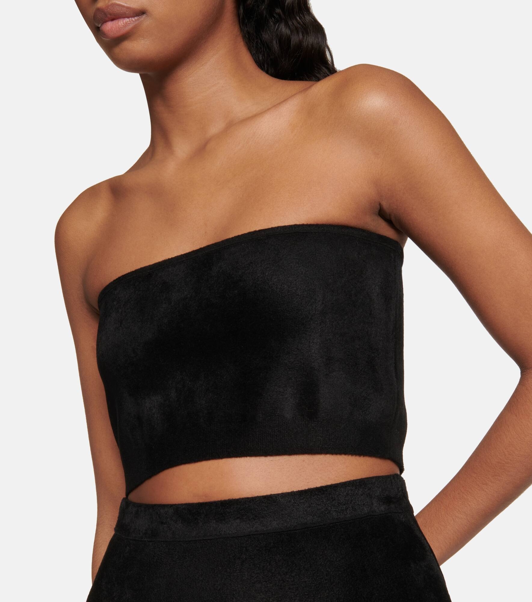 Velvet bandeau top - 4