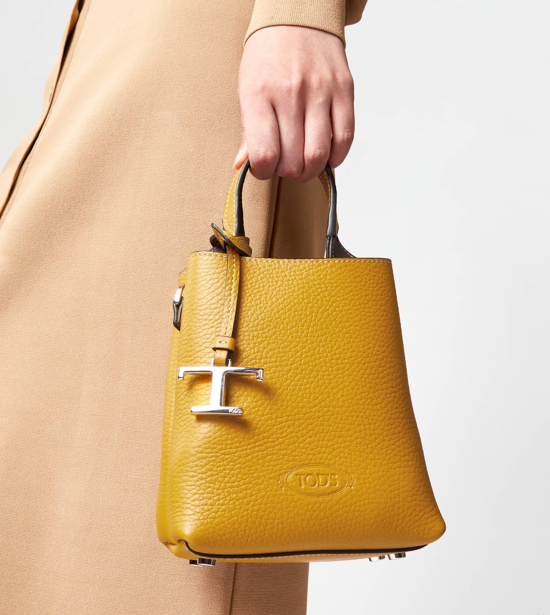 TOD'S MICRO BAG IN LEATHER - YELLOW - 2