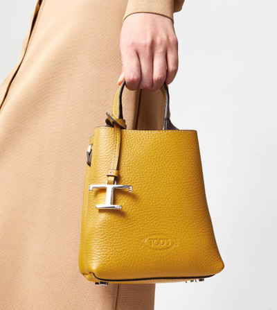 Tod's TOD'S MICRO BAG IN LEATHER - YELLOW outlook