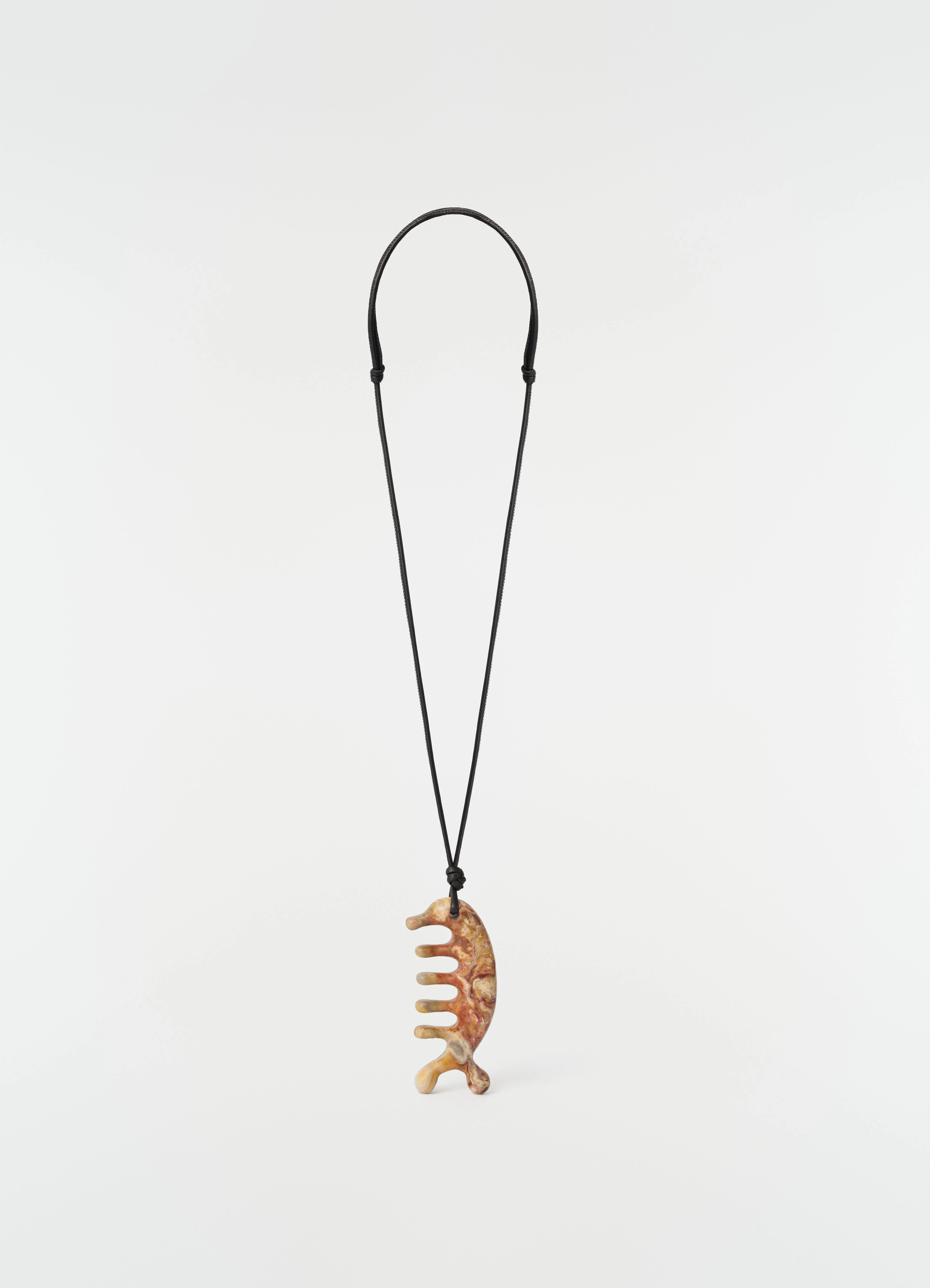 BELUGA GUA SHA NECKLACE IN YELLOW JASPER - 1