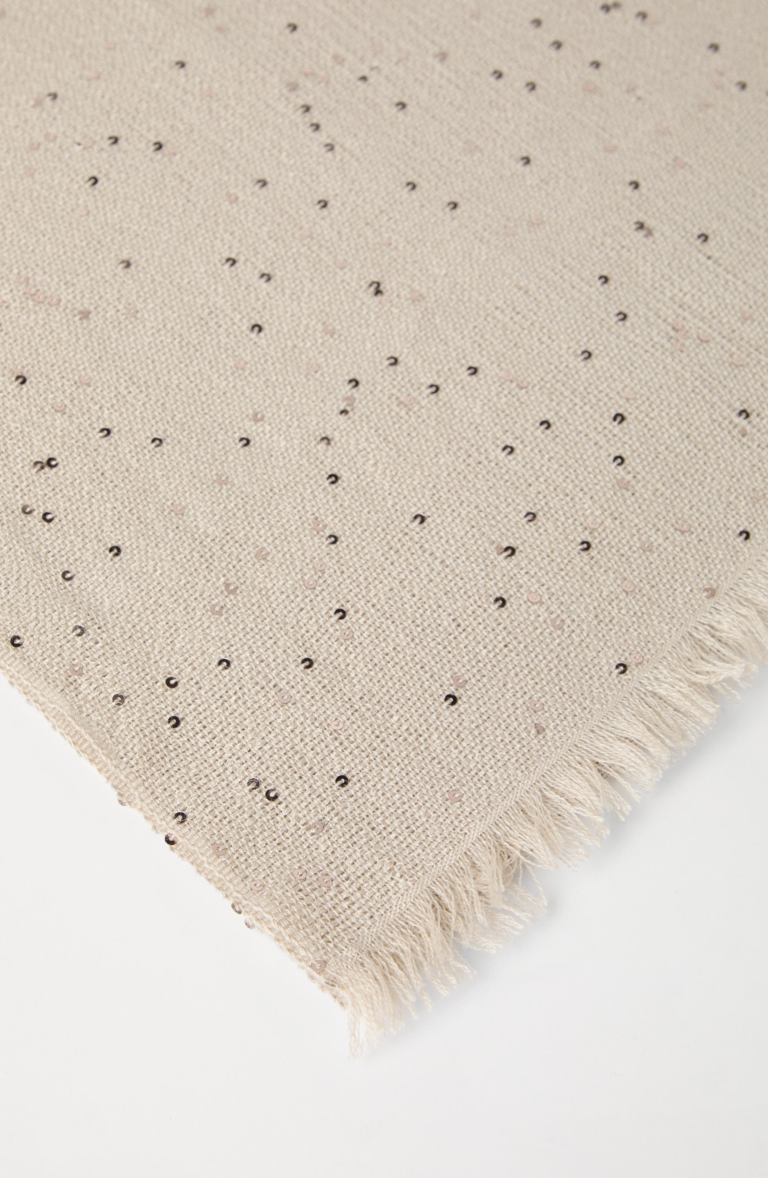 Brunello Cucinelli Cashmere and silk Diamond yarn scarf in Beige Silk at Nordstrom - 3