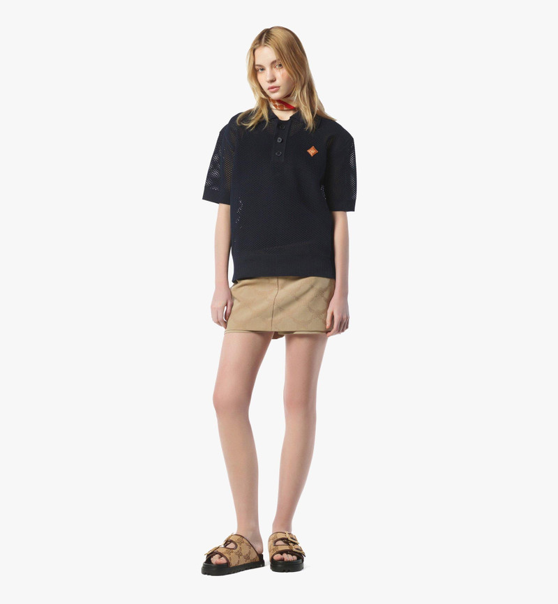 MCM Logo Patch Mesh Knit Polo outlook