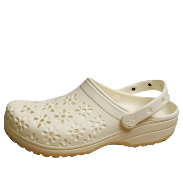 Crocs Classic Clog Floral Cut-Out 'Chalk' 210927-0WV - 1