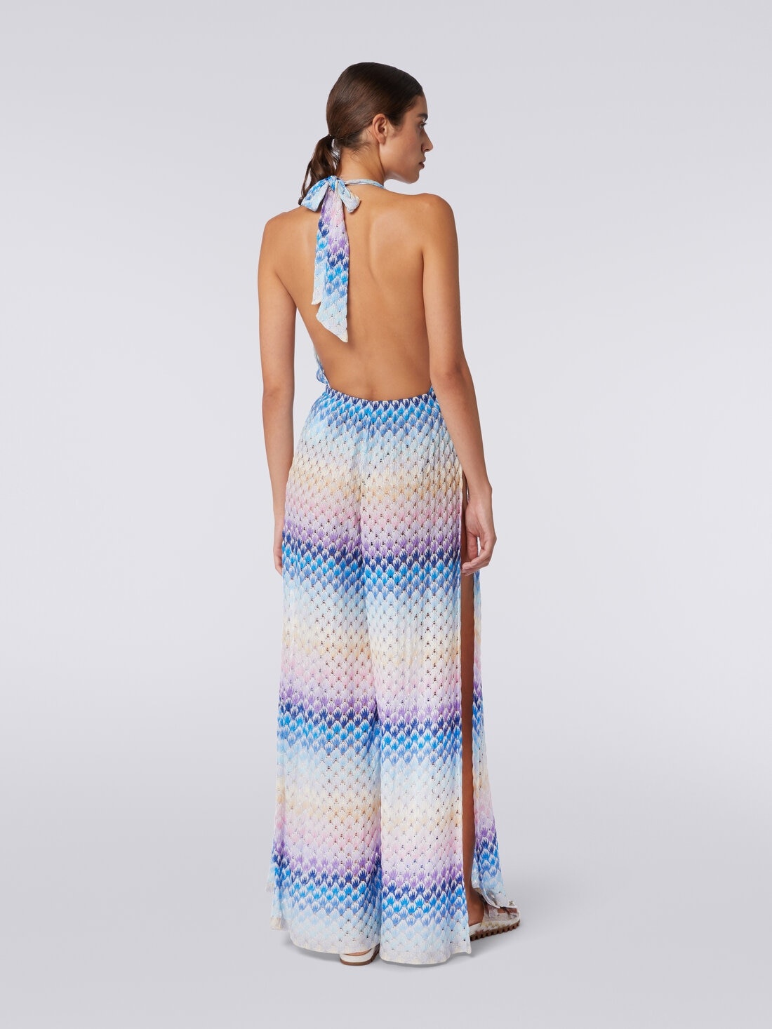 Dégradé lace-effect jumpsuit with lurex - 4