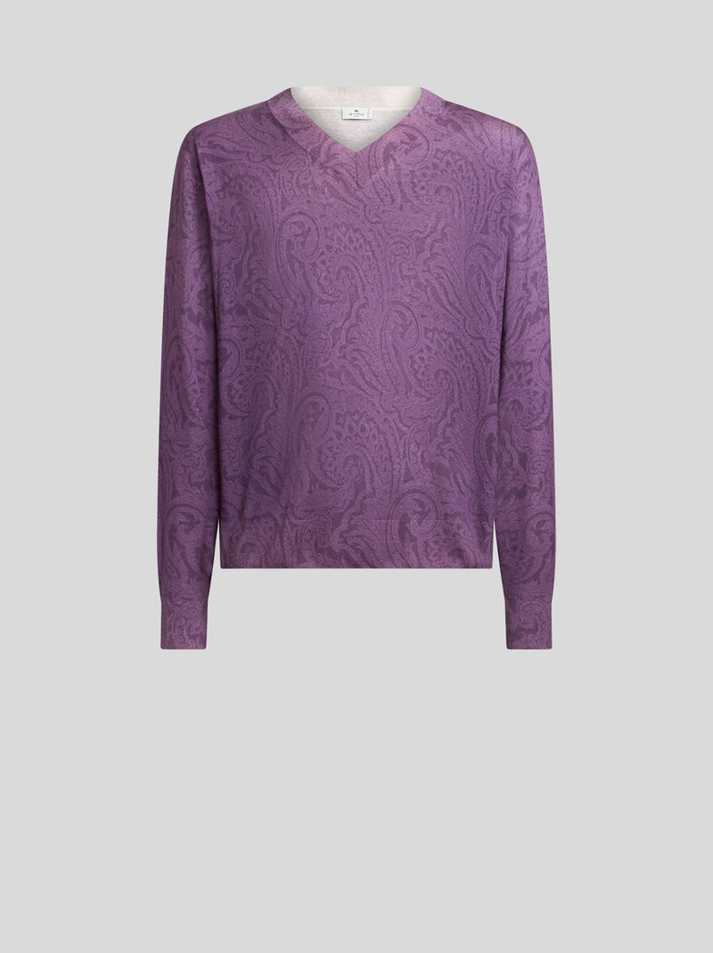 SILK AND CASHMERE PAISLEY SWEATER 1