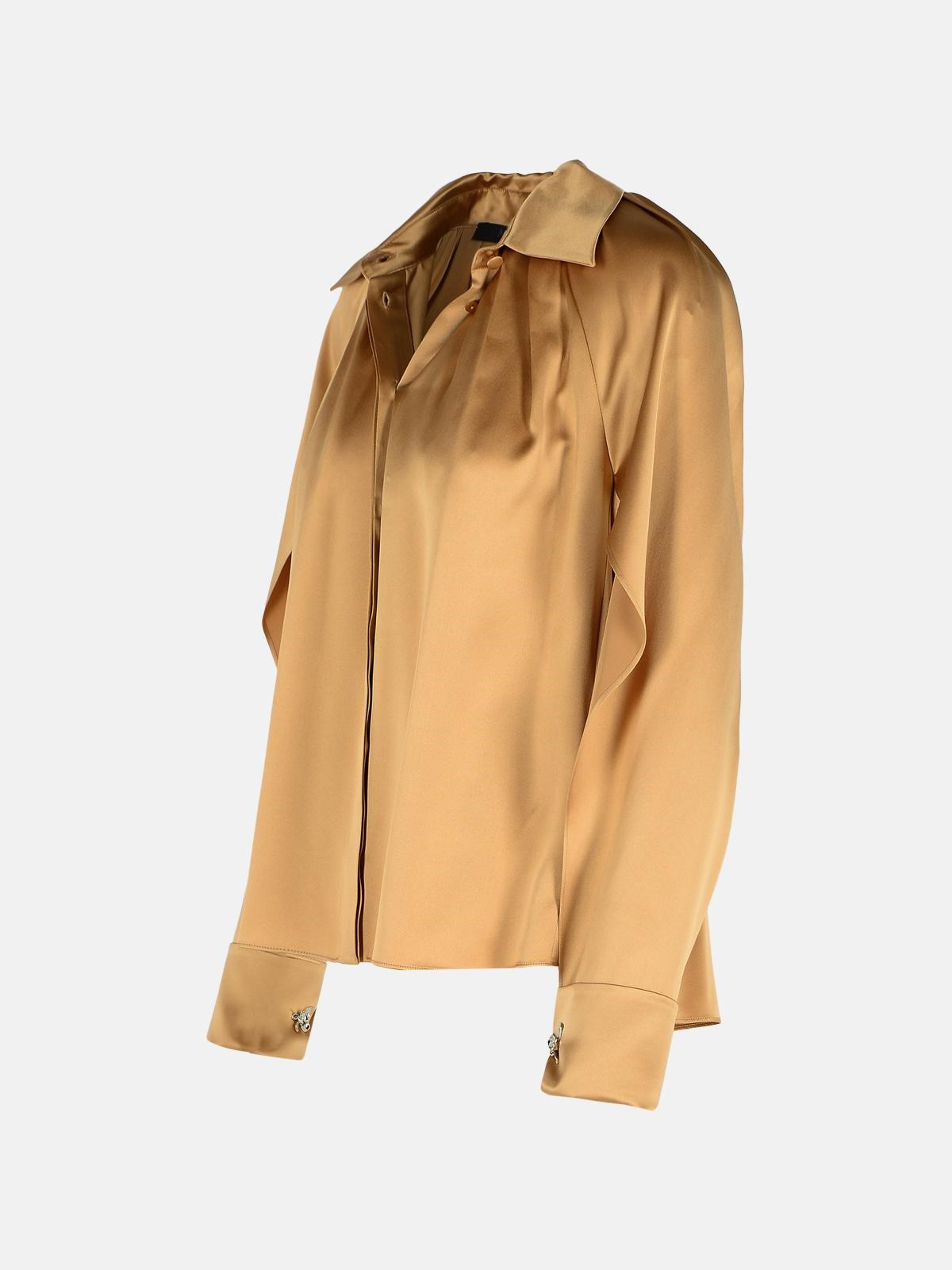 ' SALICE' BEIGE SILK SHIRT - 2