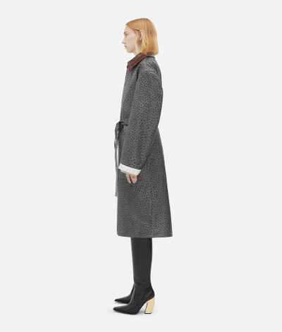 Bottega Veneta Ostrich-Effect Leather Belted Coat outlook