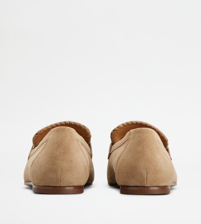 Tod's KATE LOAFERS IN LEATHER - BEIGE outlook