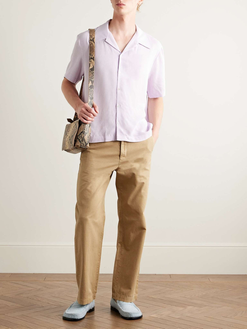 AURALEE Straight-Leg Cotton-Twill Trousers outlook