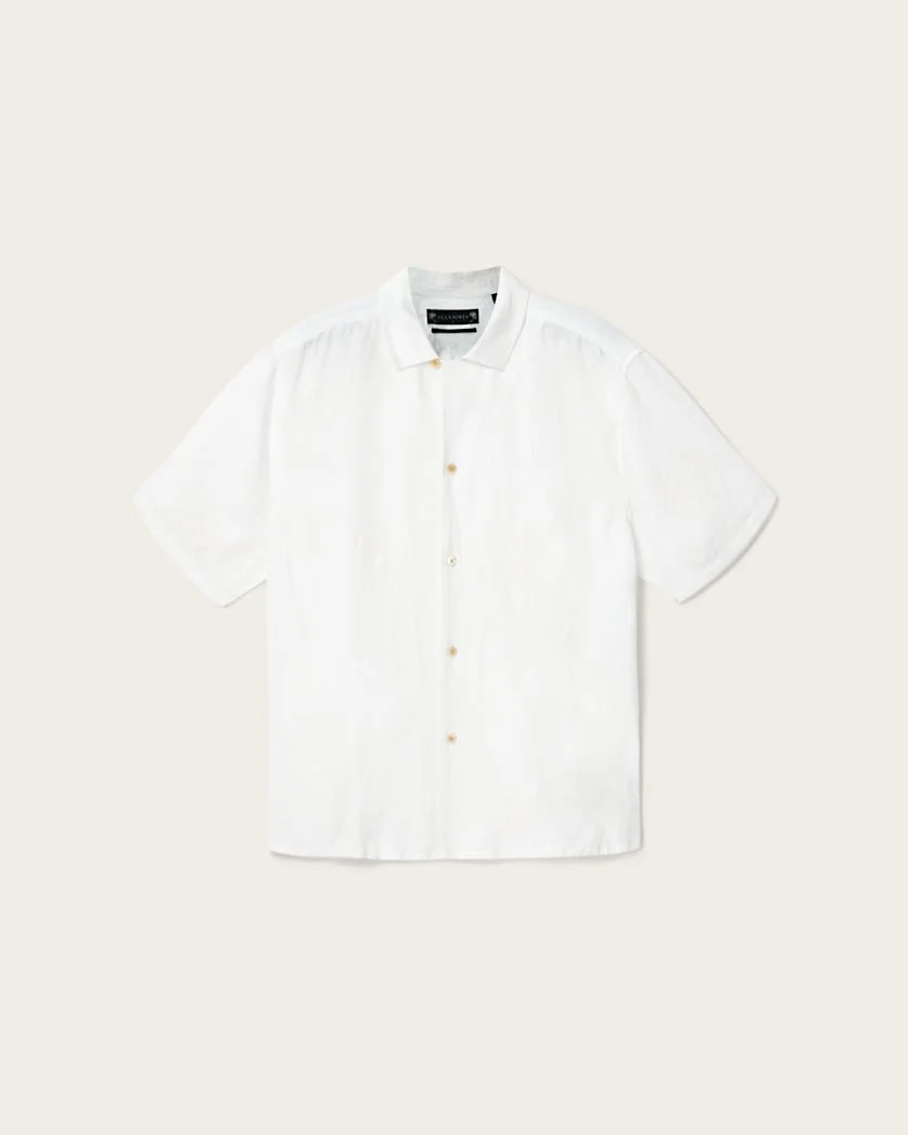 SEPAL SHORT SLEEVE BOXY LINEN SHIRT - 1
