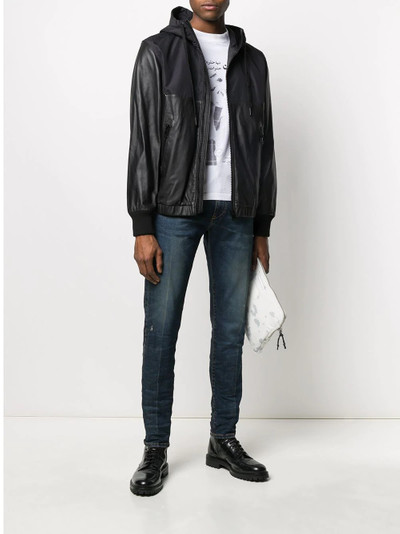 Diesel hooded fabric-mix jacket  outlook