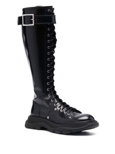 Alexander McQueen Tread lace-up leather boots outlook