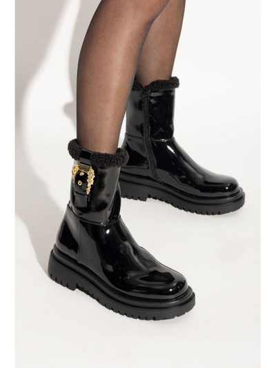 VERSACE JEANS COUTURE Drew baroque buckle boots outlook