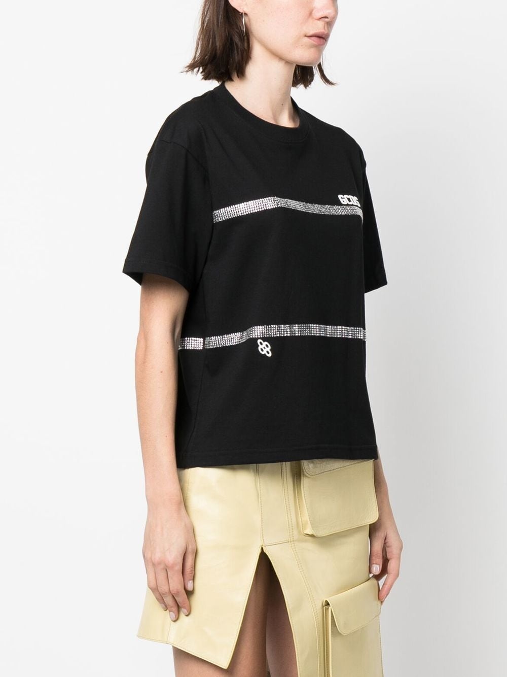 rhinestone-striped T-shirt - 3