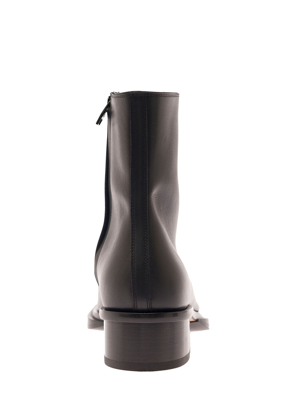 Alexander Mcqueen Men 'Stack' Black Round-Toe Boots In Smooth Leather Man - 4