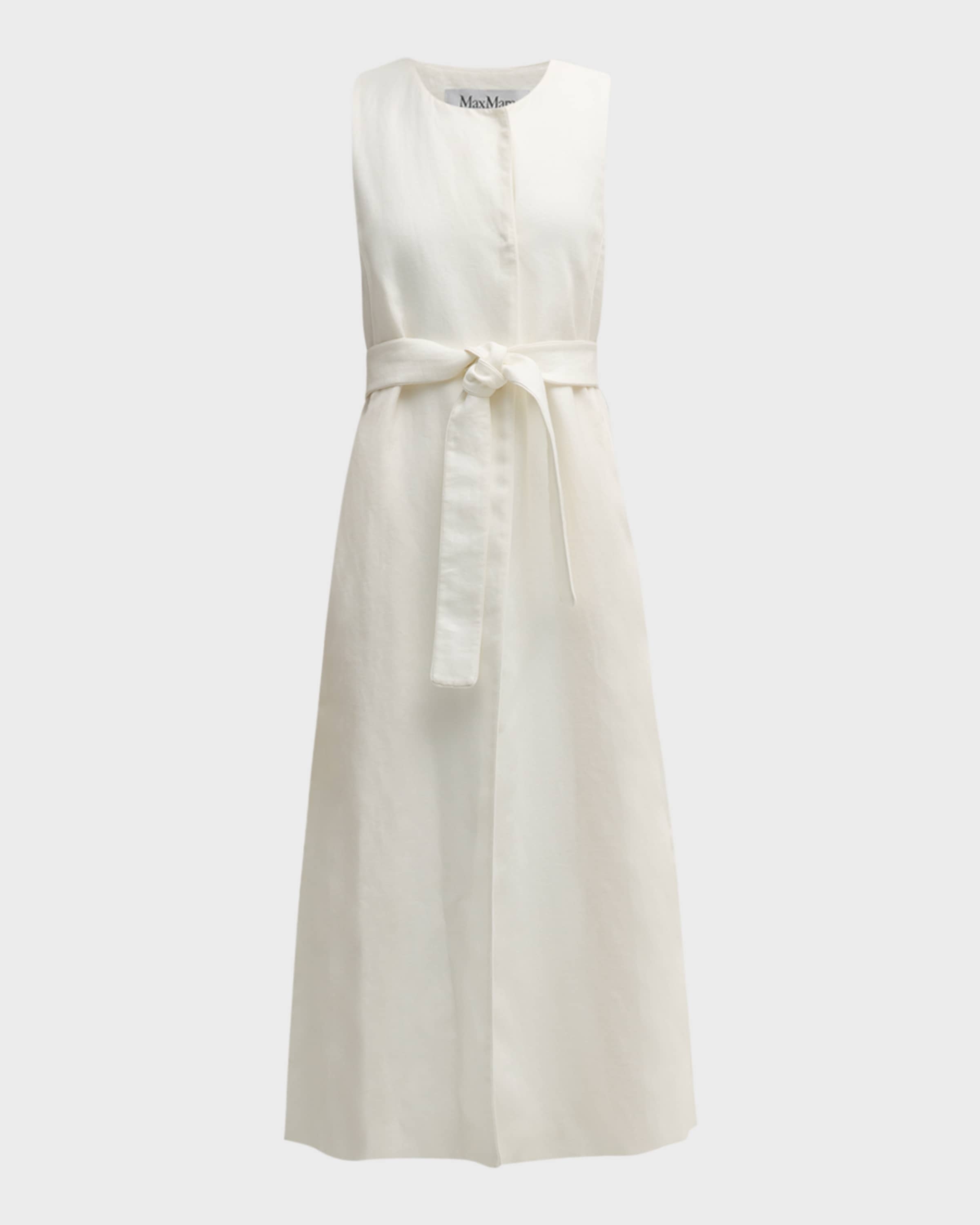 送料関税込♡Max Mara リネンAUREOドレス Max Mara Aureo Belted Linen Shirtdress | neimanmarcus