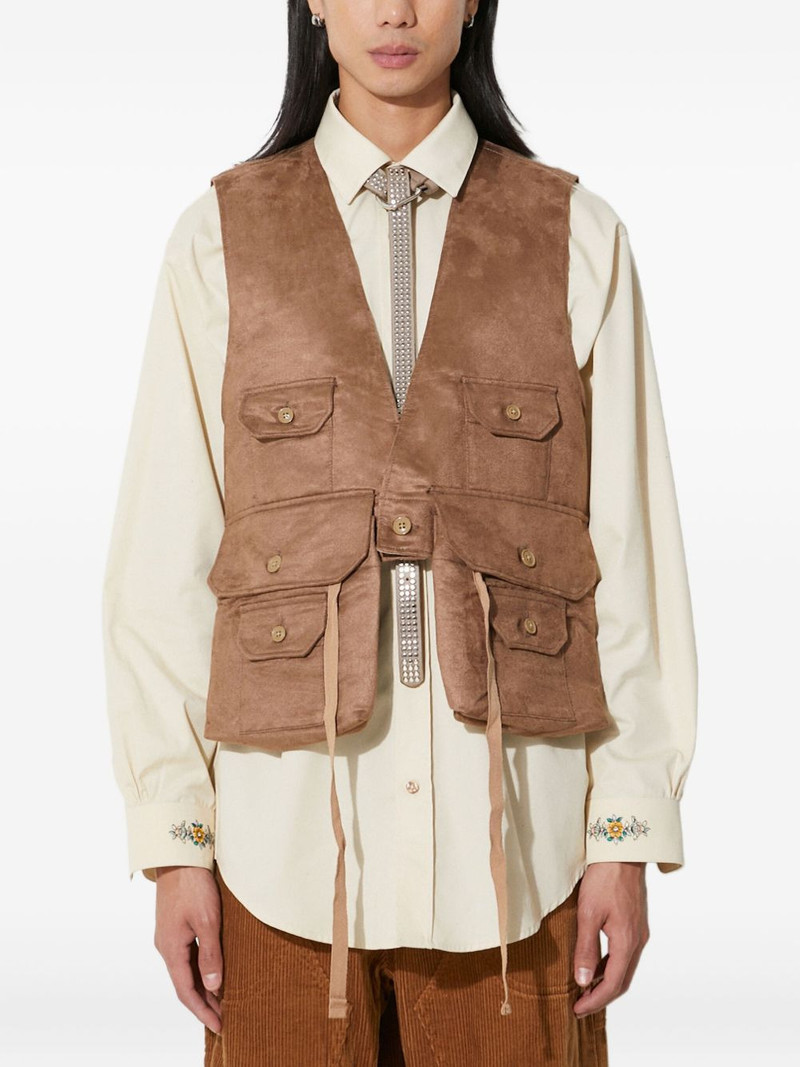 buttoned multi-pocket gilet 1