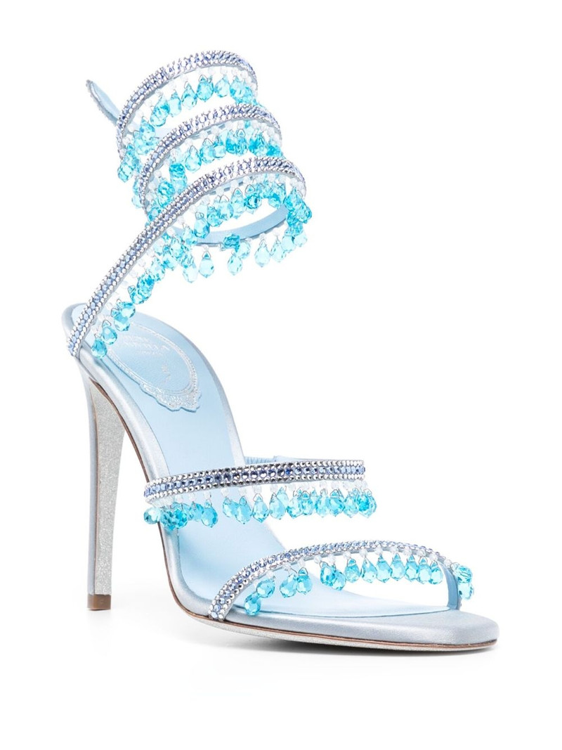 RENE CAOVILLA crystal embellishment sandals outlook