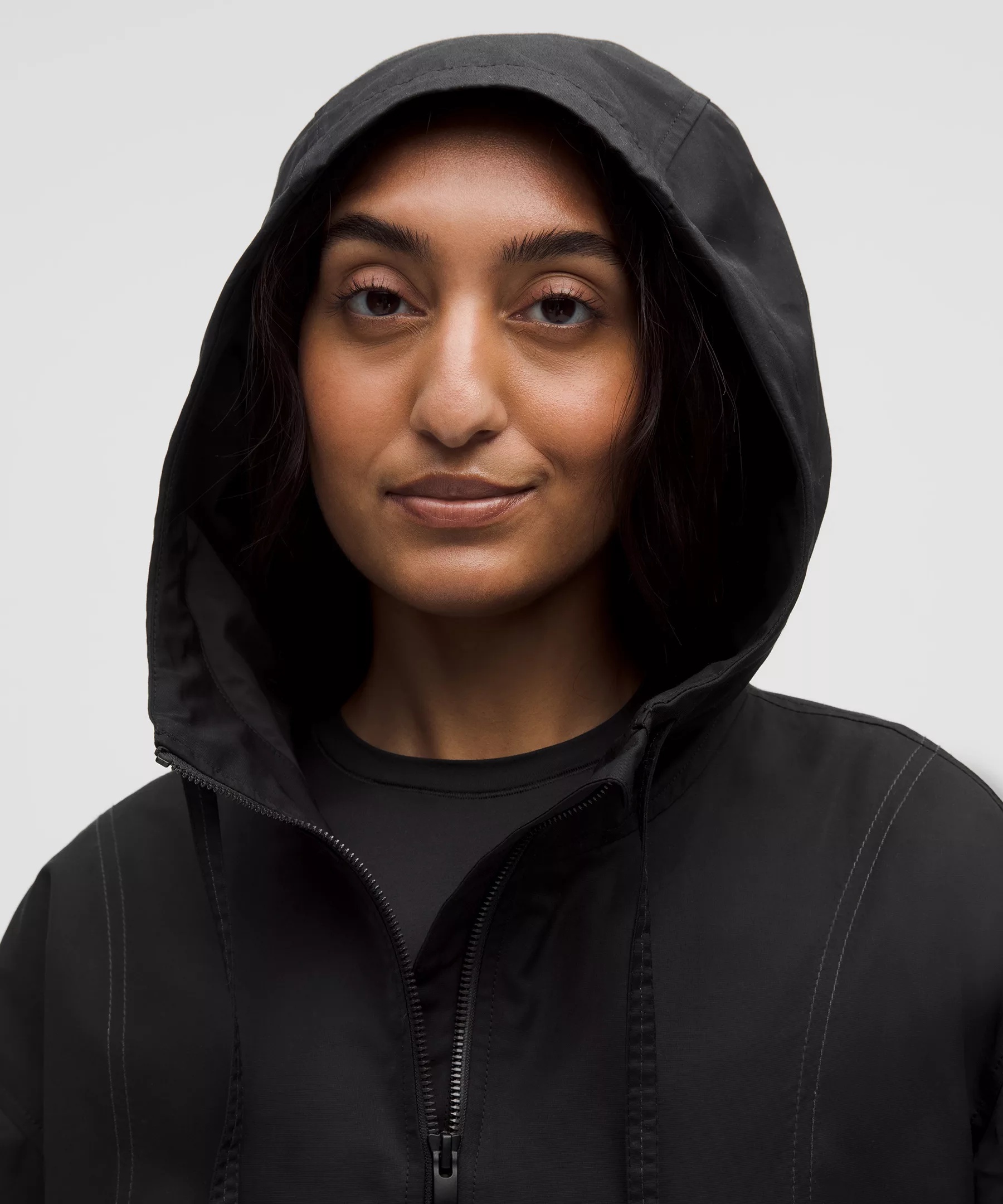 Water-Resistant Cropped Hooded Jacket - 4