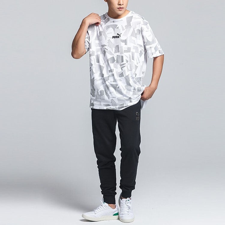 PUMA Summer Print Aop T-Shirt 'White Grey Black' 586045-02 - 2