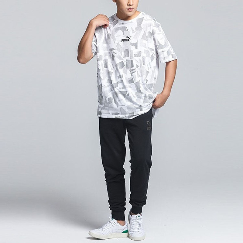 PUMA PUMA Summer Print Aop T-Shirt 'White Grey Black' 586045-02 outlook