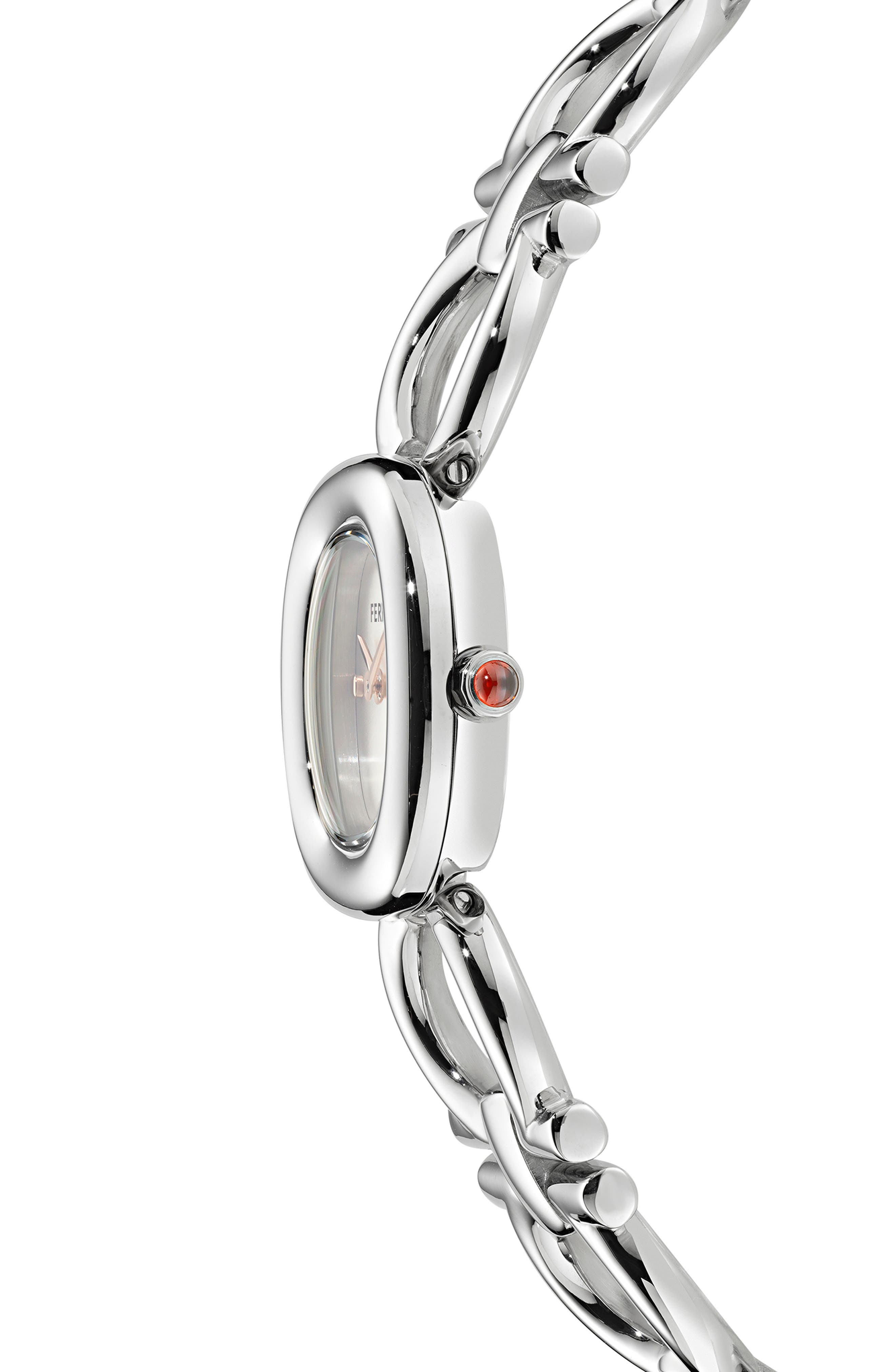 FERRAGAMO Double Gancini Bracelet Watch, 25mm in Stainless Steel at Nordstrom - 4