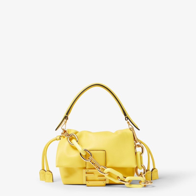 FENDI Mini Strap You Gold metal and yellow chain shoulder strap outlook