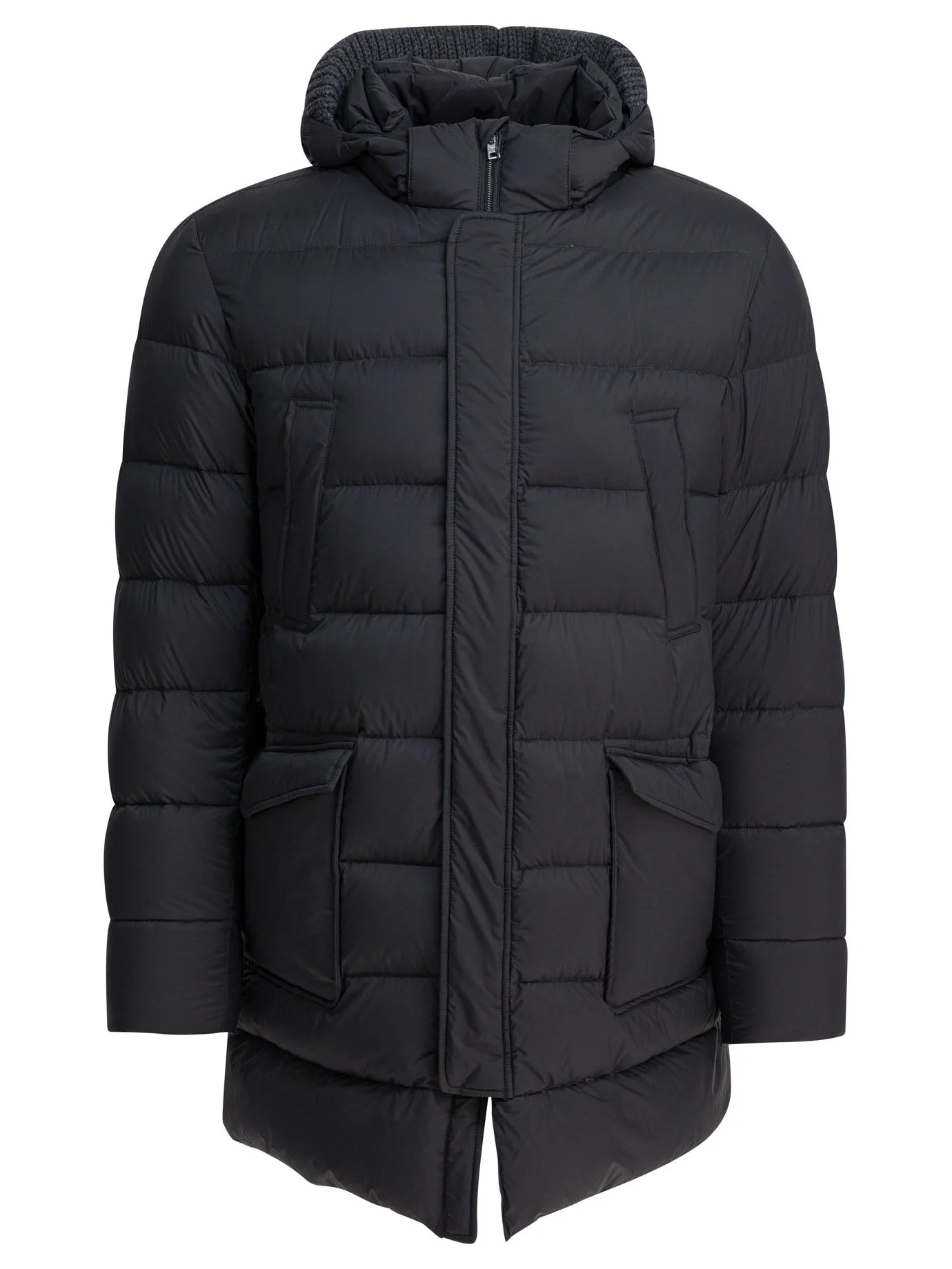 Herno Long Down Jacket With Hood - 1
