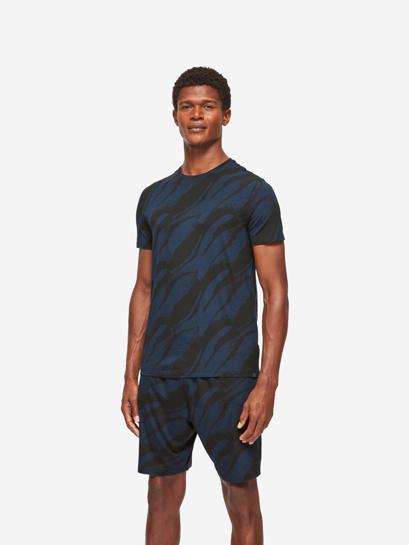 Men's Lounge Shorts London 8 Micro Modal Navy - 8