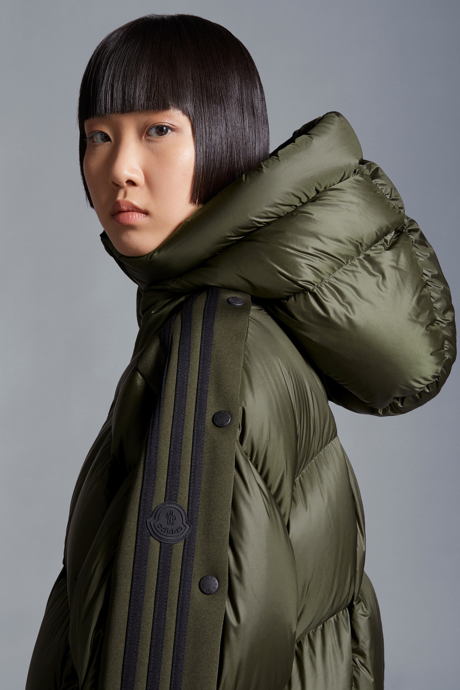 adidas×Ｍoncler【高級アウター☆Bonneval Long Down Jacket 】 Moncler x adidas Originals Bonneval Long Down Jacket Dark