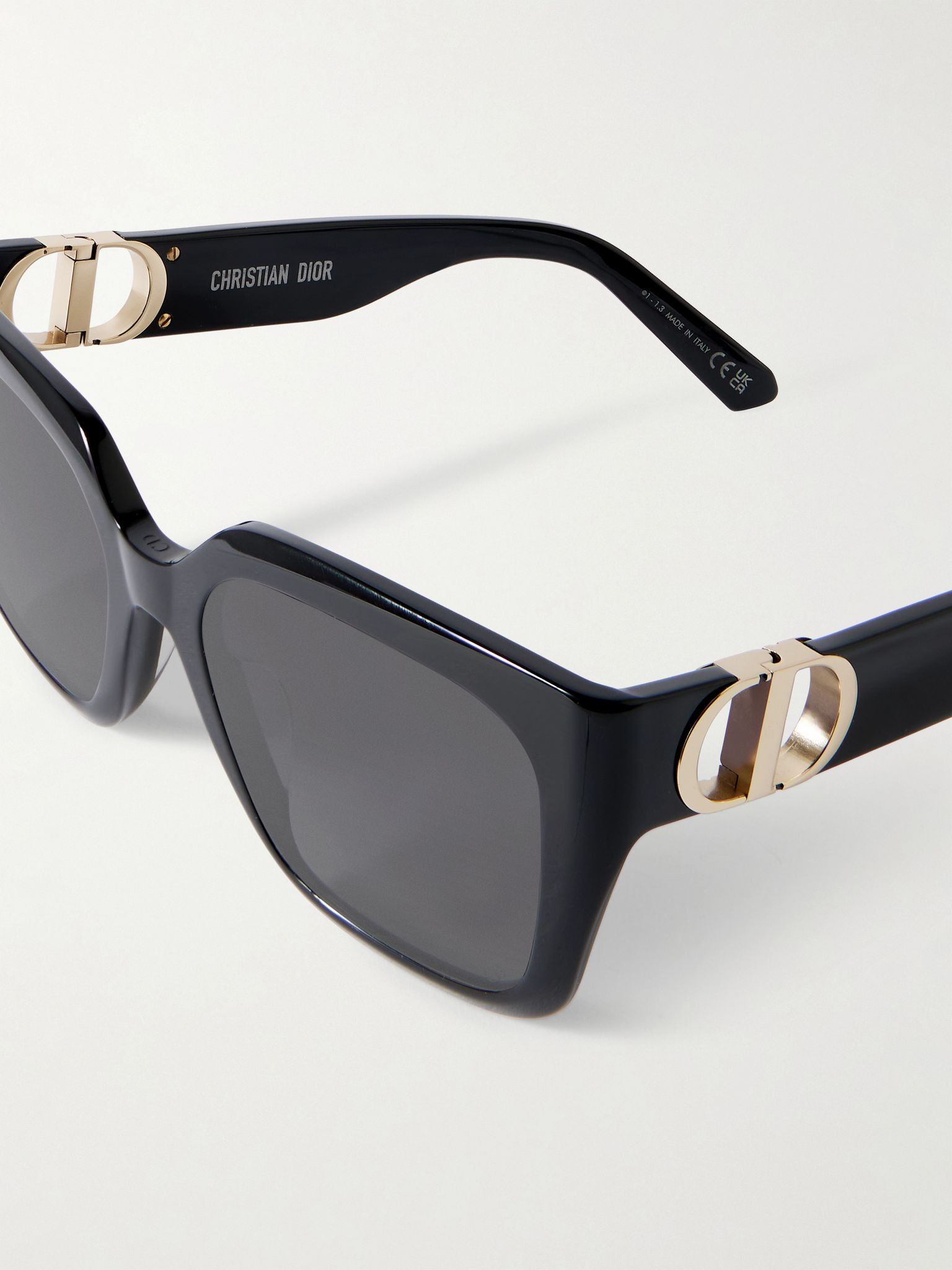 30Montaigne S8U oversized cat-eye acetate sunglasses Black - 4