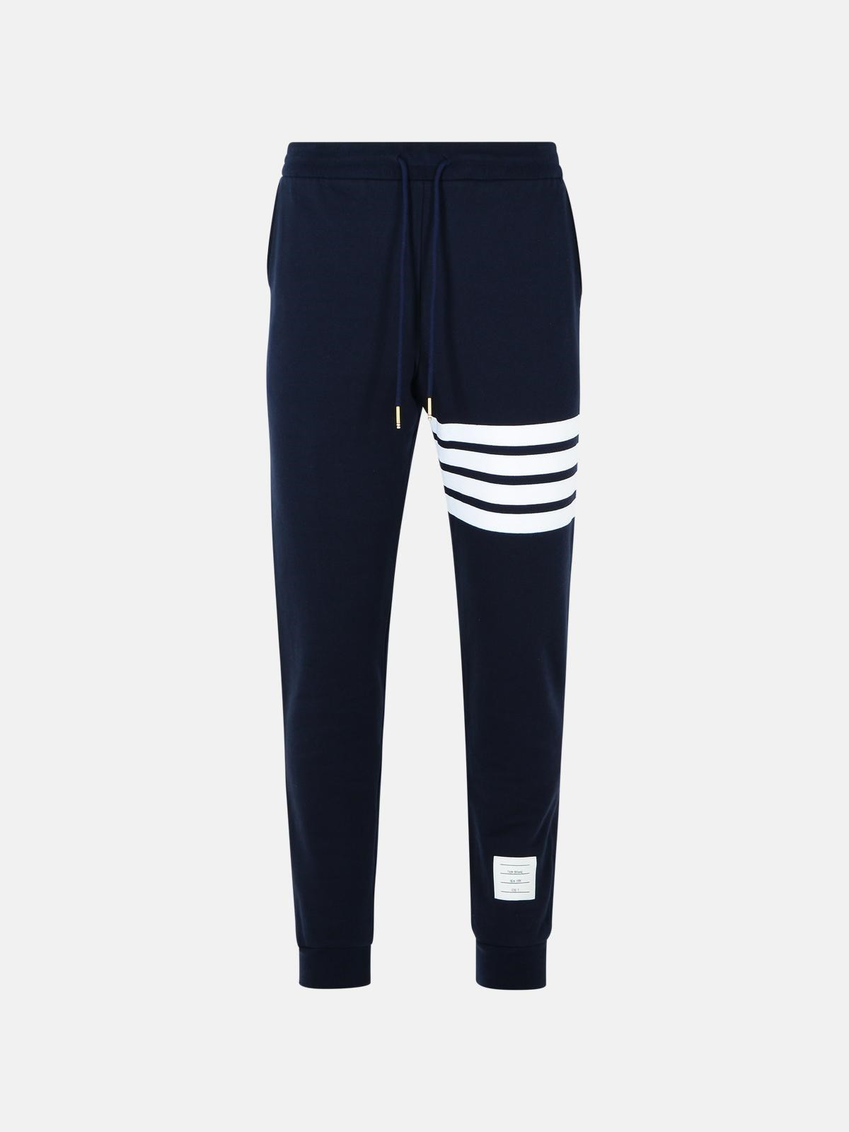 JOGGER' BLUE COTTON PANTS - 1
