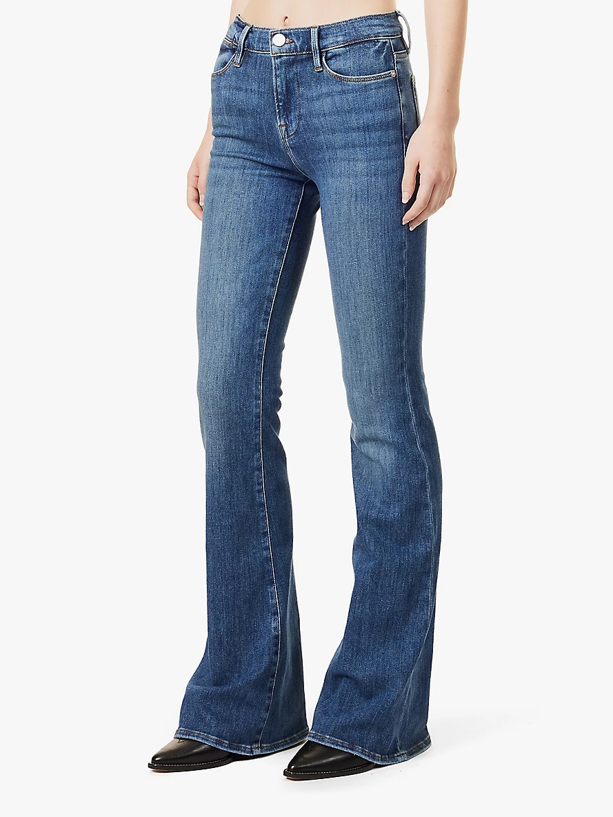 Le High Flare high-rise straight-leg stretch-denim blend jeans - 3