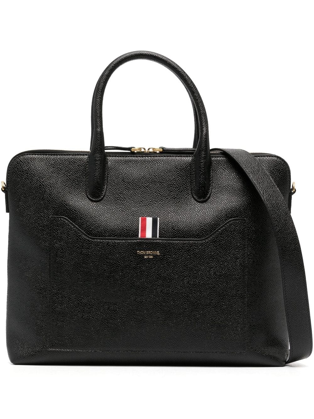 4-Bar leather briefcase - 1
