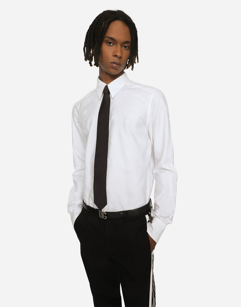 Dolce & Gabbana Cotton jacquard Martini-fit shirt with DG Monogram outlook