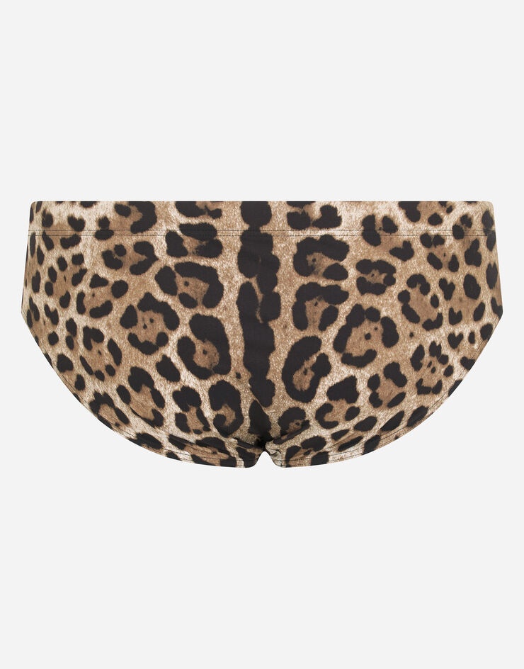 Leopard-print swim briefs - 3