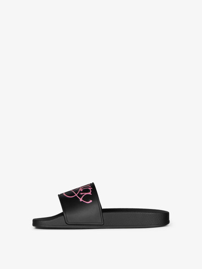 Givenchy SLIDE SANDALS IN RUBBER WITH GIVENCHY LOVE PRINT outlook
