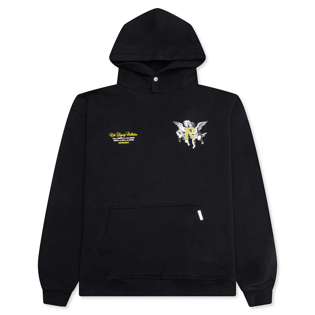 LEGACY CHERUBS HOODIE - JET BLACK - 1