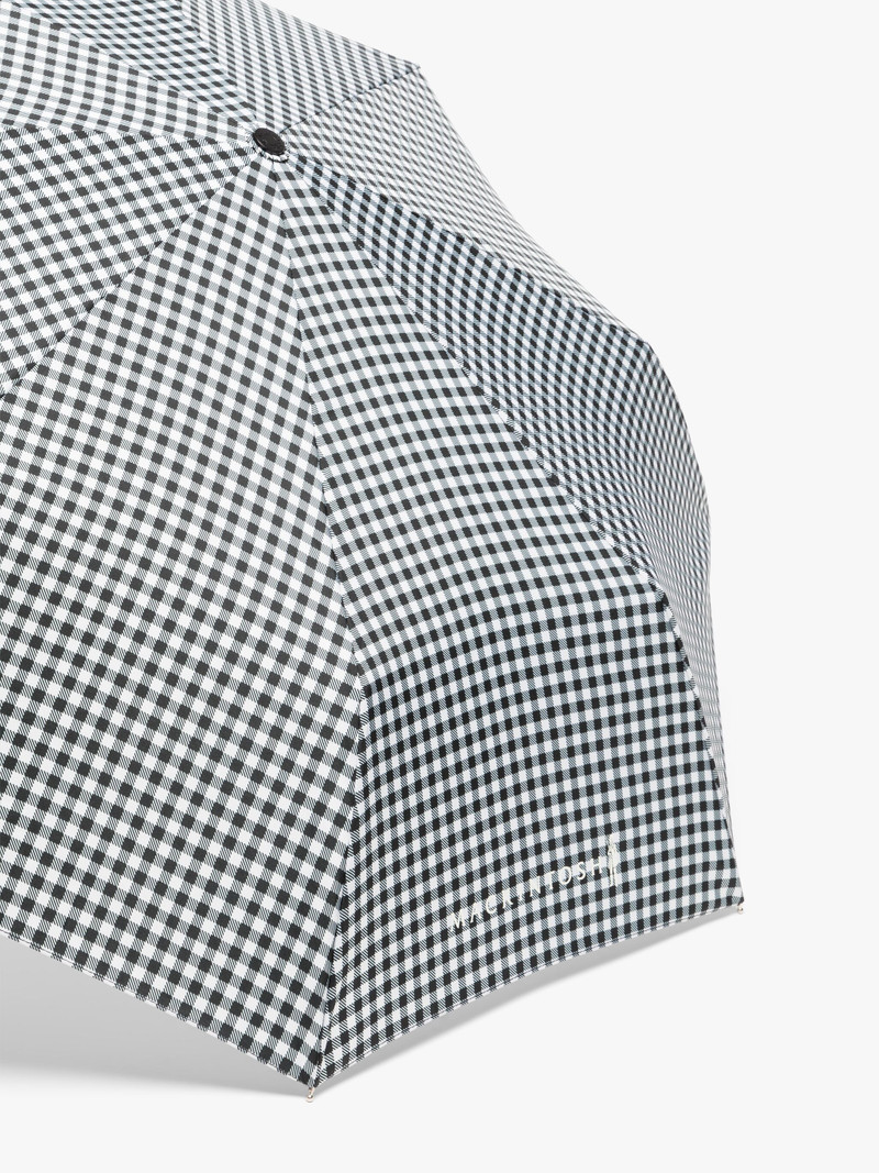 AYR BLACK & WHITE SHEPHERD CHECK AUTOMATIC TELESCOPIC UMBRELLA 3